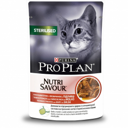 PRO PLAN Gato STERILISED Buey en Salsa 85g