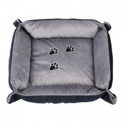 Pawise Cama Rectangular Delux Azul/Gris para gatos