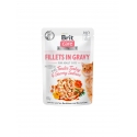 Brit care cat filetes en salsa con pavo y salmon latas para gato