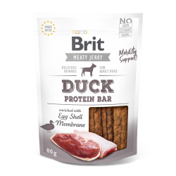 Brit jerky snack protein bar pato premios para perro