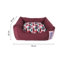 Cama Bold Neo Burgundy Geometric para perros