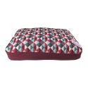 Colchón Bold Neo Burgundy Geometric Para Perros