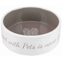 Comedero De Ceramica Trixie Corazon Crema