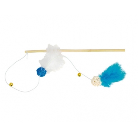 Caña Esfera Y Pluma Nayeco Para Gato 30,5 cm