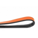 Correa Gloria Pets De Piel Acolchado Color Naranja Para Perros