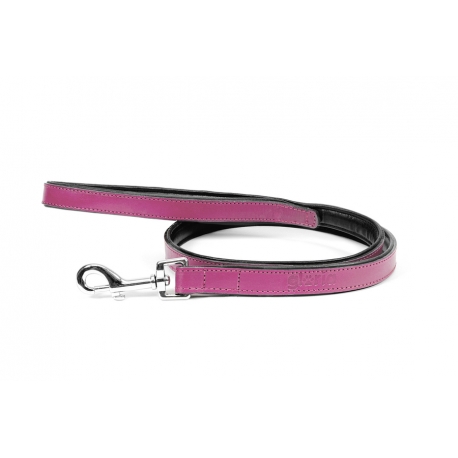 Correa Gloria Pets De Piel Acolchado Color Rosa Para Perros