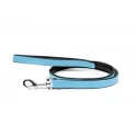 Correa Gloria Pets De Piel Acolchado Color Azul Para Perros