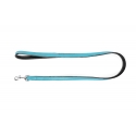Correa Gloria Pets De Piel Acolchado Color Azul Para Perros