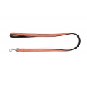 Correa Gloria Pets De Piel Acolchado Color Coral Para Perros