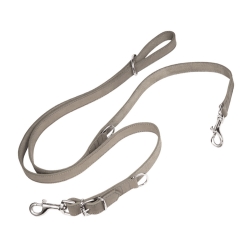 Correa Multiposición Gloria Pets Piel Nobuk Color Blanco