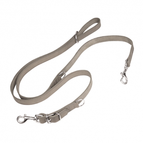 Correa Multiposición Gloria Pets Piel Nobuk Color Blanco