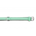 Collar Gloria Pets De Piel Acolchado Color Verde Para Perros
