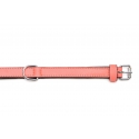 Collar Gloria Pets De Piel Acolchado Color Coral Para Perros