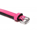 Collar Gloria Pets De Piel Acolchado Color Rosa Para Perros