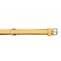 Collar Gloria Pets De Piel Acolchado Color Amarillo Para Perros