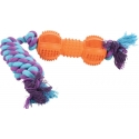 Juguete Hueso Con Cuerda Goma Zolux Para Perro 12 Cm