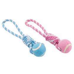 Nayeco Dog Pelota Tenis Con Cuerda Bicolor 30 cm