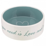 Comedero De Ceramica Trixie Corazon Azul