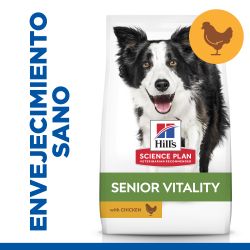 Pienso Hills Science Plan Vitality para perros medianos senior con pollo y arroz