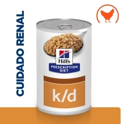 Pack de latas Hills Prescription Diet k/d para perros con problemas renales con pollo