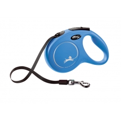 Flexi New Classic correa extensible de cinta azul (3m a 8m)