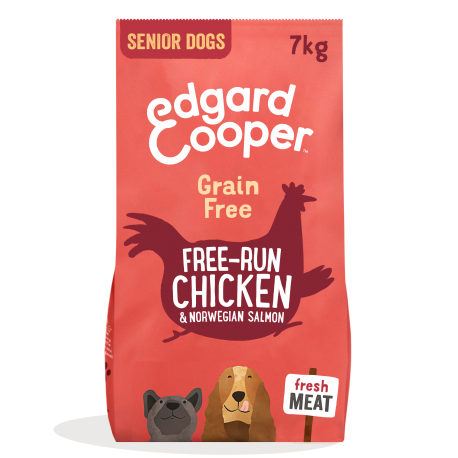 Pienso para perros mayores Edgard & Cooper con pollo fresco y salmón
