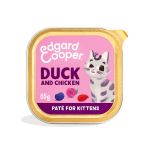 Pack de comida húmeda para gatitos Edgard & Cooper con bacalao y pollo