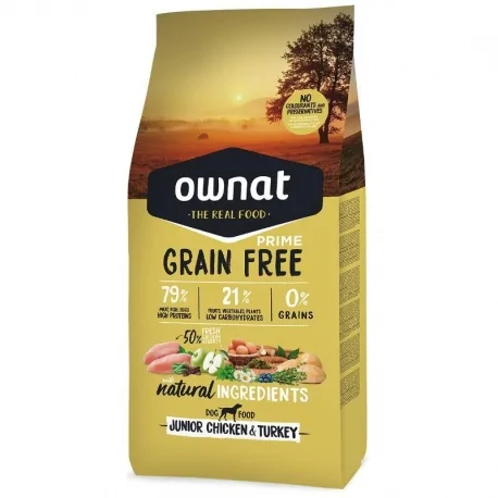 Ownat Grain Free Prime-Junior Pollo y Pavo para perro (1)