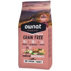 Ownat Grain Free Prime-Mini Pollo y Pavo para perro (1)