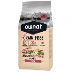 Ownat JUST Grain Free Adult Duck pienso perros adultos de Pato sin cereales