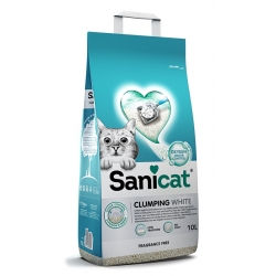 Sanicat Clumping White Arena para Gatos Fragance Free