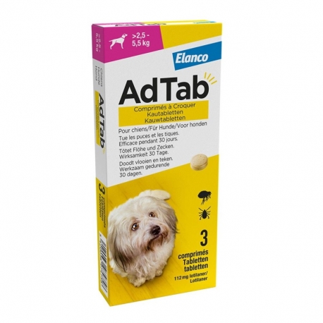 Adtab 3 Comprimidos Masticables antiparasitarios para perros