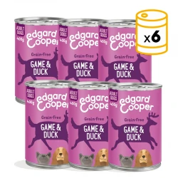 Pack de latas para perros Edgard & Cooper con carne de caza fresca y pato