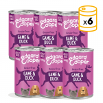 Pack de latas para perros Edgard & Cooper con carne de caza fresca y pato