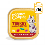Pack de comida húmeda para gatos Edgard & Cooper con pavo y pollo