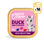 Pack de comida húmeda para gatitos Edgard & Cooper con bacalao y pollo