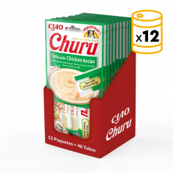 Pack Churu para gato adulto Pure de Atun Con Pollo 12x56gr
