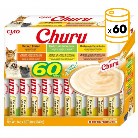 Pack Churu para gato adulto Pure Mix de Pollo 60x14gr