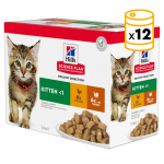 Pack de Comida Húmeda Hills Science Plan para gatitos de Pollo y Pavo