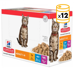 Pack de Comida Húmeda Hills Science Plan para gatos de Pollo y Ternera