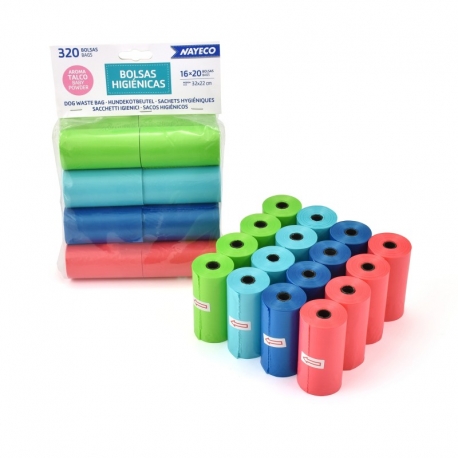 Nayeco Bolsas Higiénicas Perfumadas Aroma Talco 16 ud.