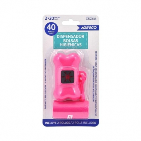Nayeco Portabolsas + 2 Rollos de Bolsas Higiénicas colores surtidos