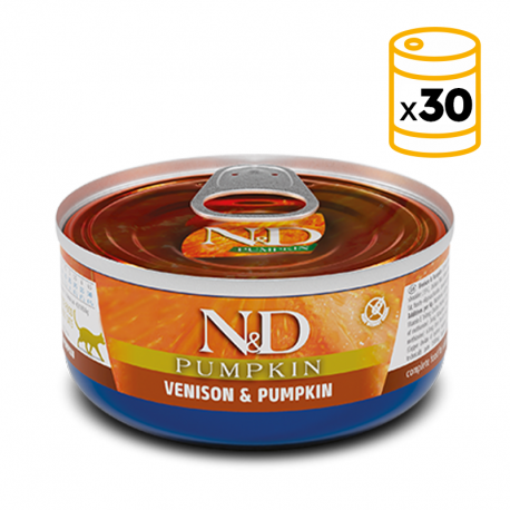 Pack de latas Farmina ND Pumpkin Venado para gatos
