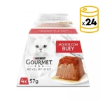 Gourmet Revelations Mousse Buey Comida Humeda Para Gato 24x57g