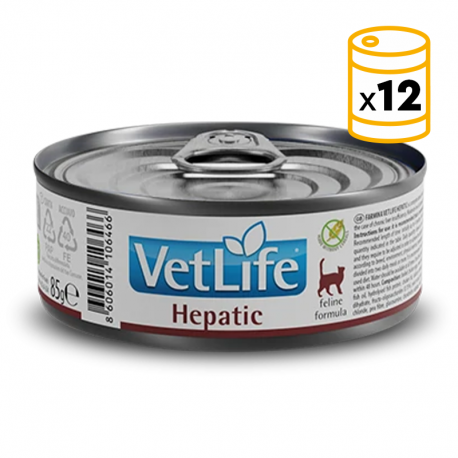 Pack de latas Farmina Vet Life Natural Diet Hepatic para gatos
