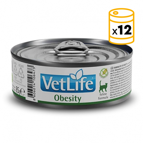 Pack de latas Farmina Vet Life Natural Diet Obesity para gatos