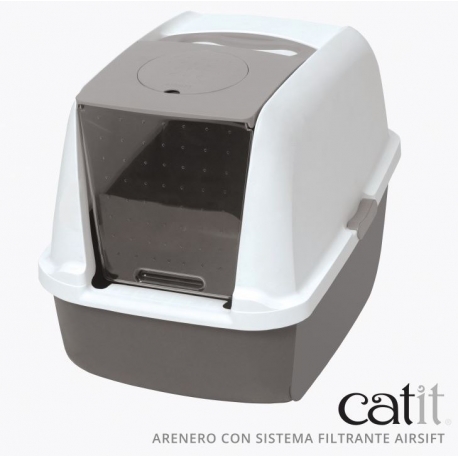 Catit Arenero Cerrado Gris para gatos