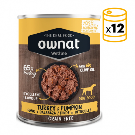 Ownat Wetline comida húmeda para perros trukey & pumpkin