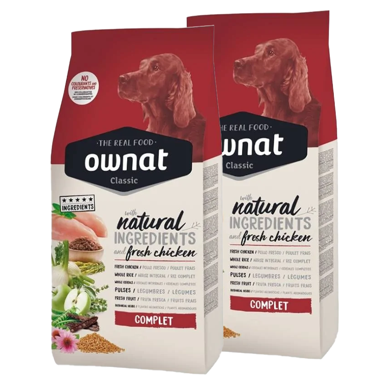 Ownat CLASSIC Complet pienso perro adulto. Pollo fresco y arroz integral