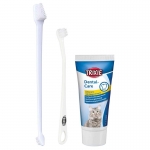 Trixie Set de Higiene Dental para Gatos (Pasta, 2 Cepillos)